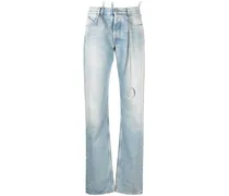 Halbhohe Tapered-Jeans mit Logo-Ring