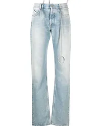 ATTICO Halbhohe Tapered-Jeans mit Logo-Ring Blau