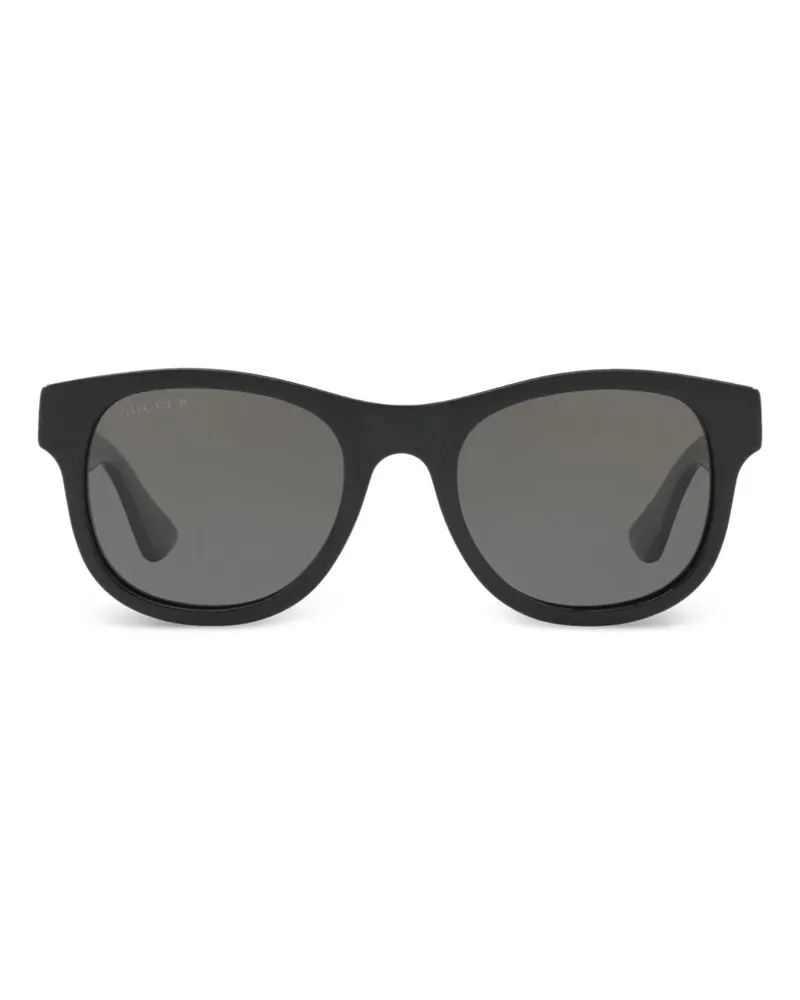Gucci Sonnenbrille mit Webstreifen - Schwarz Schwarz
