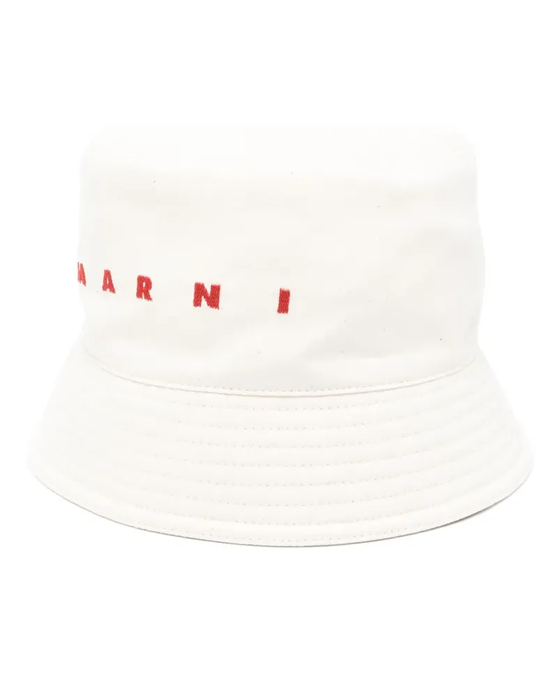 Marni Fischerhut mit Logo-Stickerei - Nude Nude