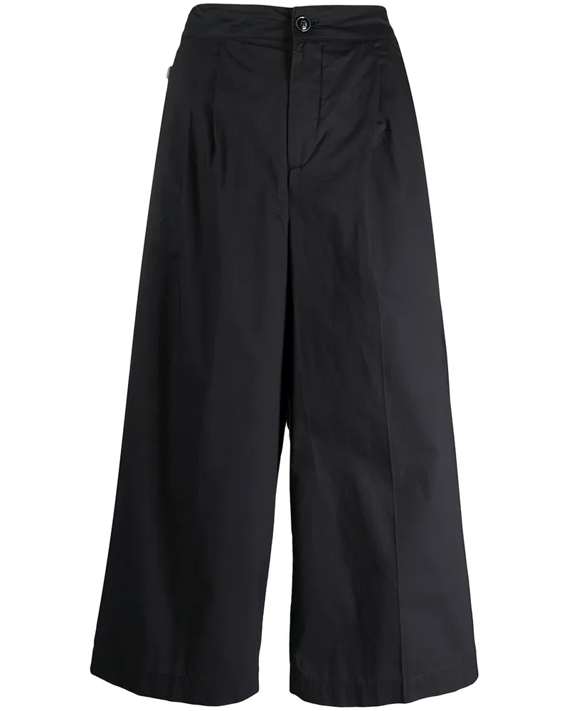 Woolrich Cropped-Hose mit weitem Bein - Schwarz Schwarz