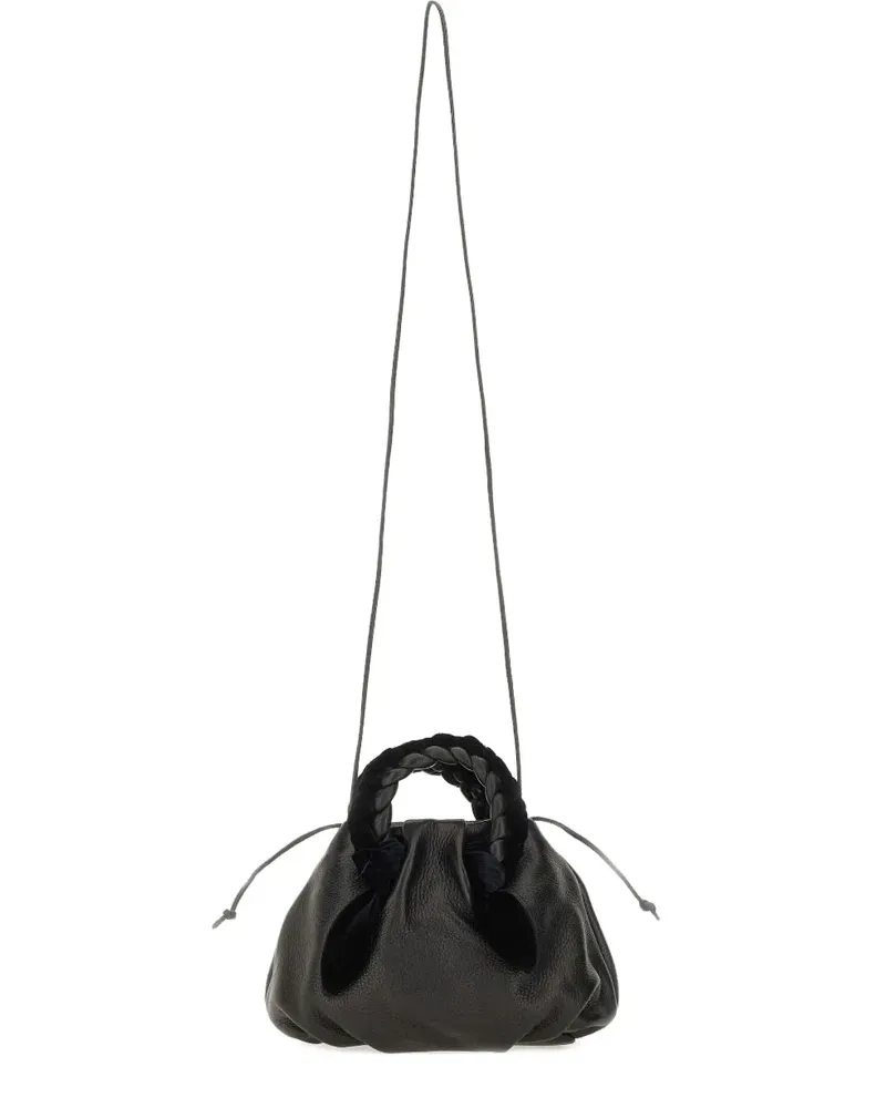 HEREU braided handle shoulder bag - Schwarz Schwarz
