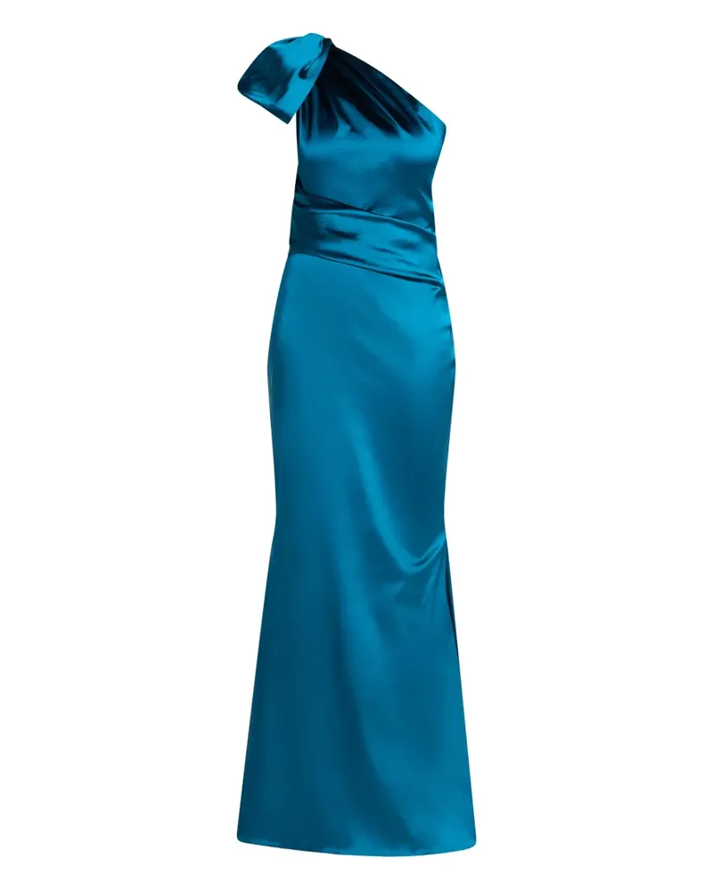 Talbot Runhof One-Shoulder-Kleid mit Knoten - Blau Blau