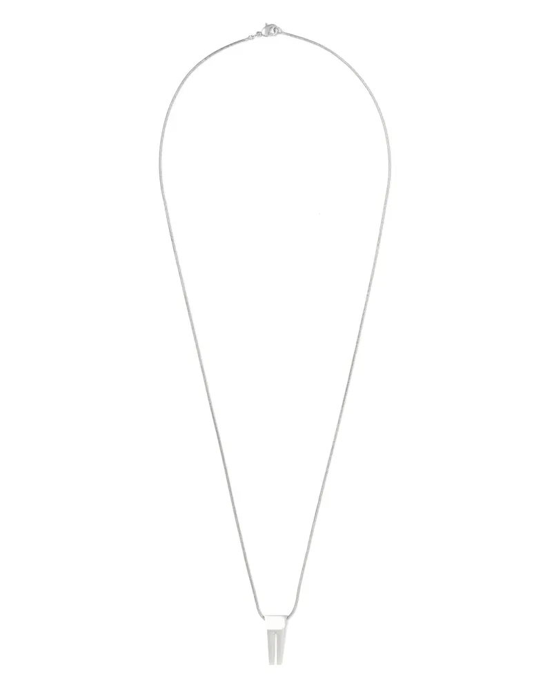 Rick Owens Halskette mit Open Trunk-Anhänger - Silber Silber