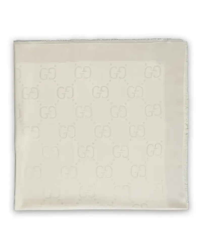 Gucci Schal mit GG-Muster - Weiß Weiß