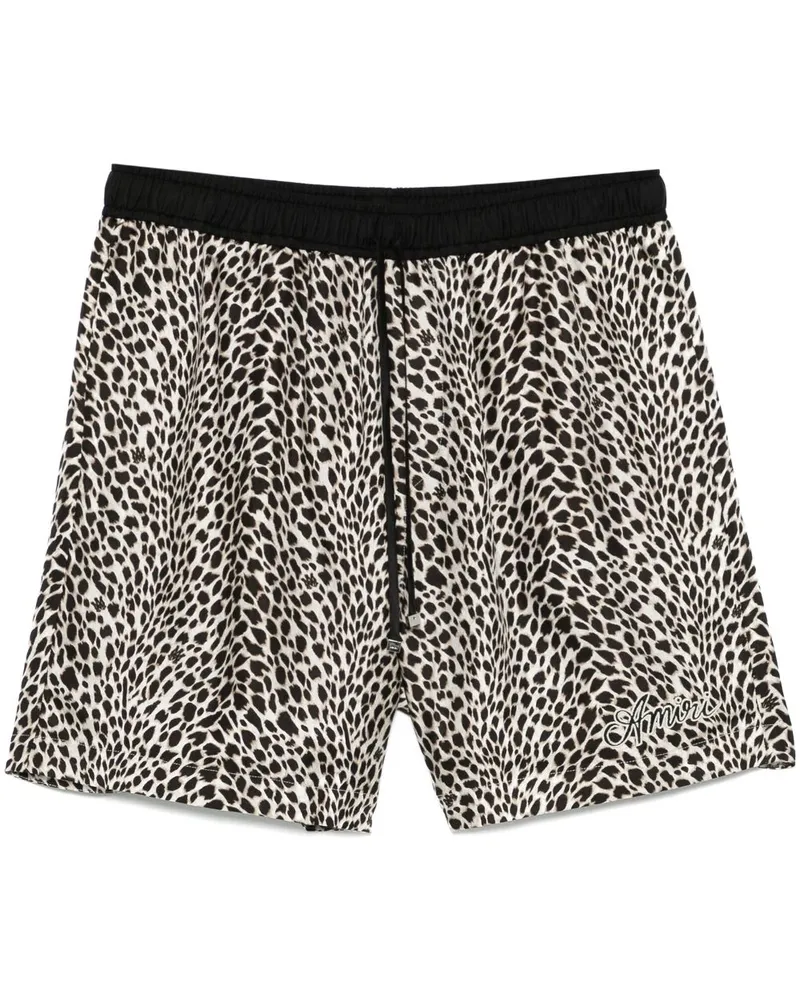 Amiri Leoparden-Shorts - Nude Nude