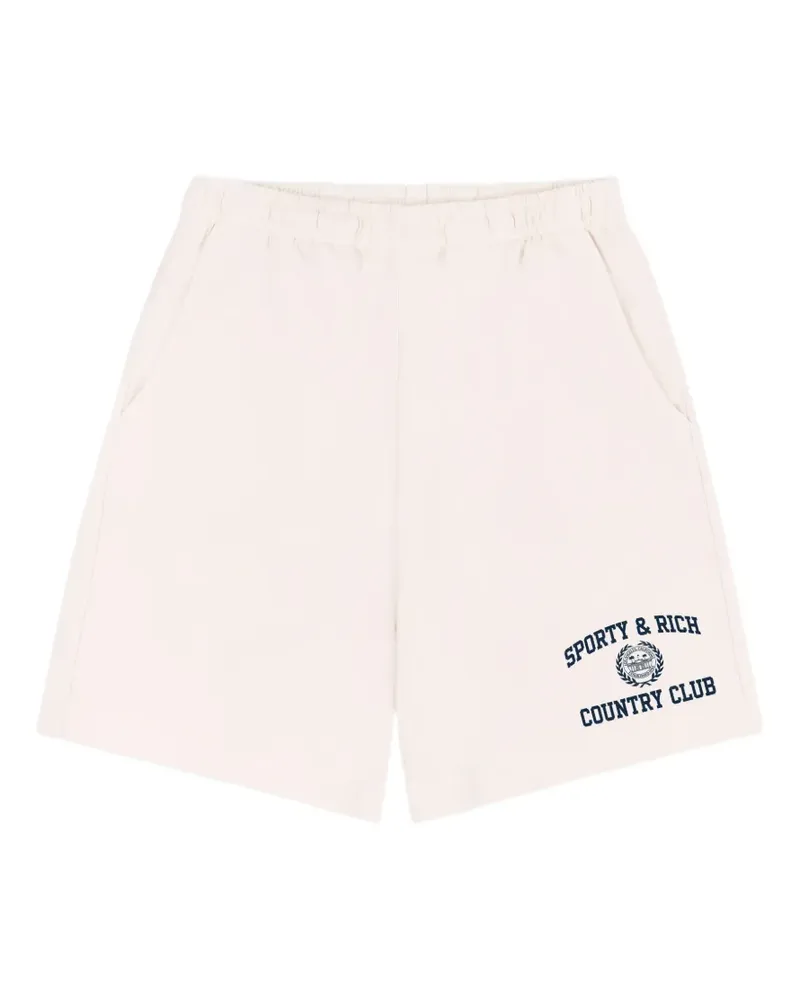 SPORTY & RICH Varsity Crest shorts - Nude Nude