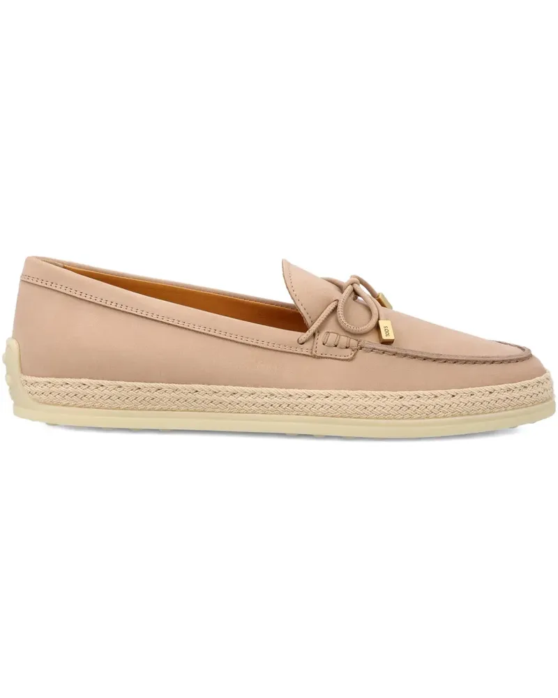 TOD'S bow-detail loafers - Nude Nude