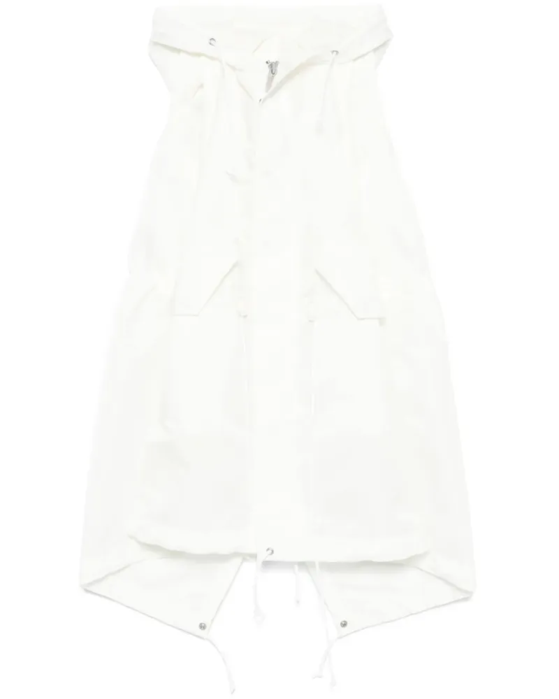 Sacai Kleid mit Kapuze - Weiß Weiß