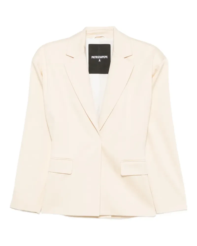 Patrizia Pepe belted single-breasted jacket - Nude Nude