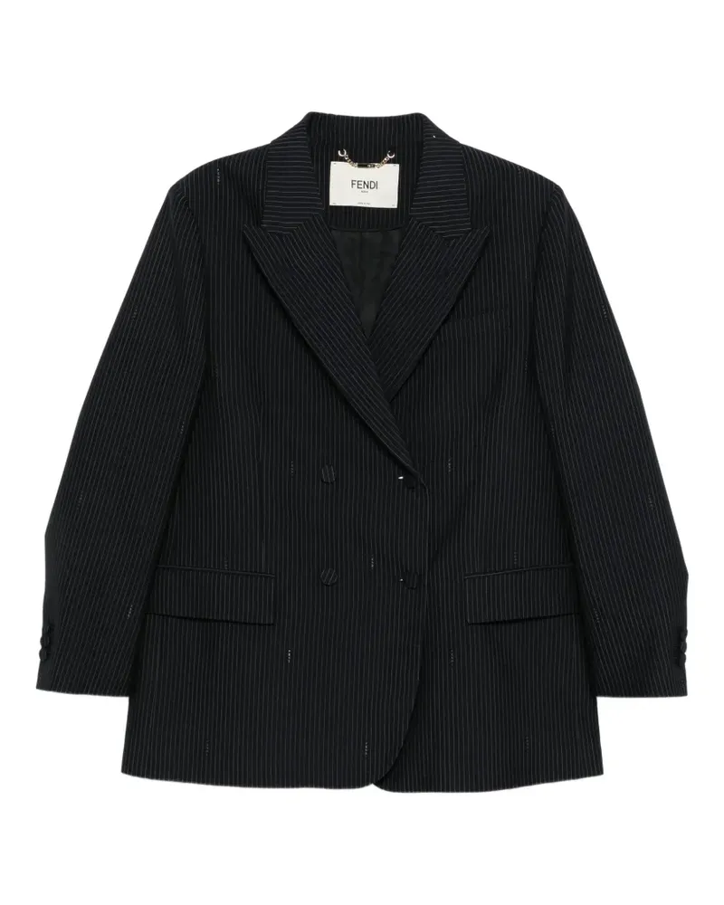 Fendi Doppelreihiges Sakko mit Nadelstreifen - Blau Blau