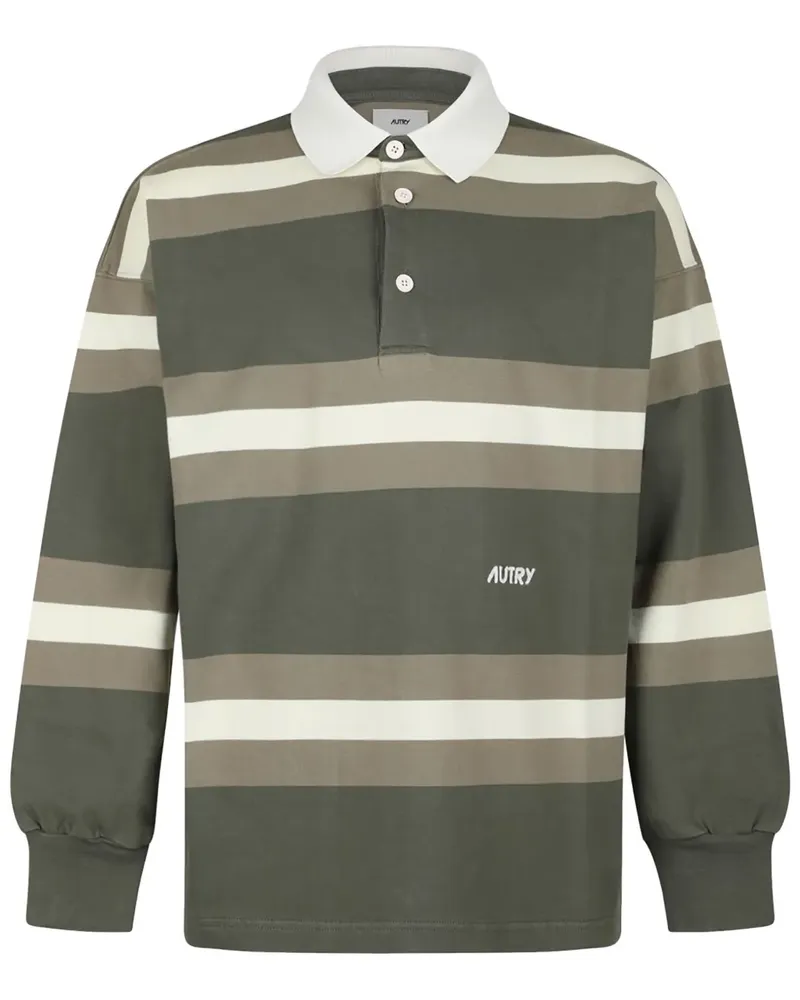 AUTRY Gestreiftes Poloshirt - Grün Grün