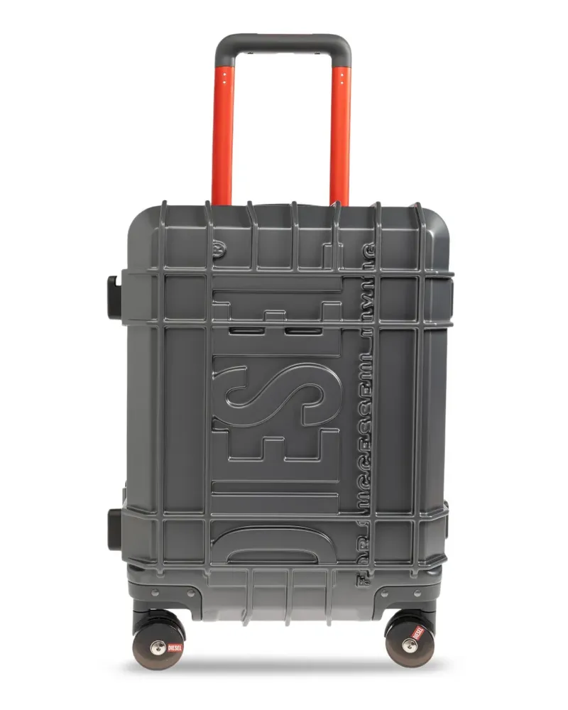 Diesel Rollkoffer mit Logo-Prägung - Grau Grau
