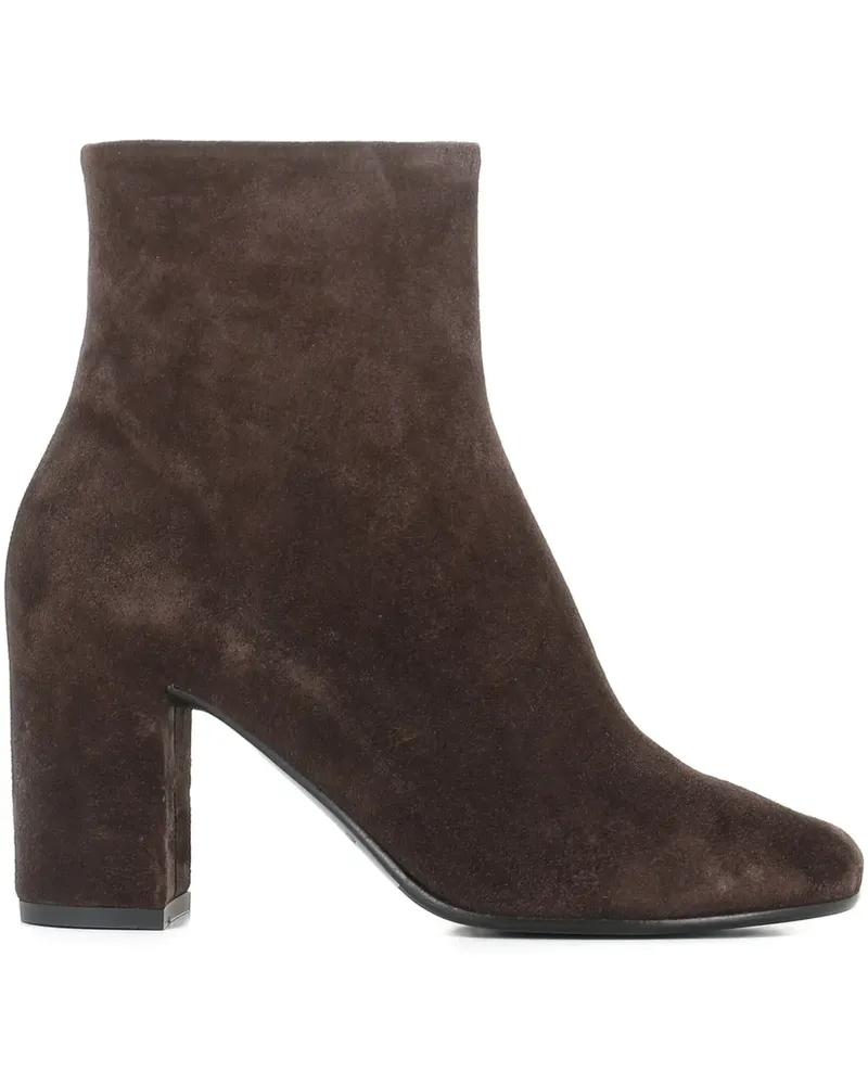 Roberto del Carlo 80mm block-heel suede boots - Braun Braun