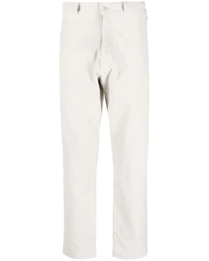 Moschino Gerade Hose mit Logo-Patch - Grau Grau