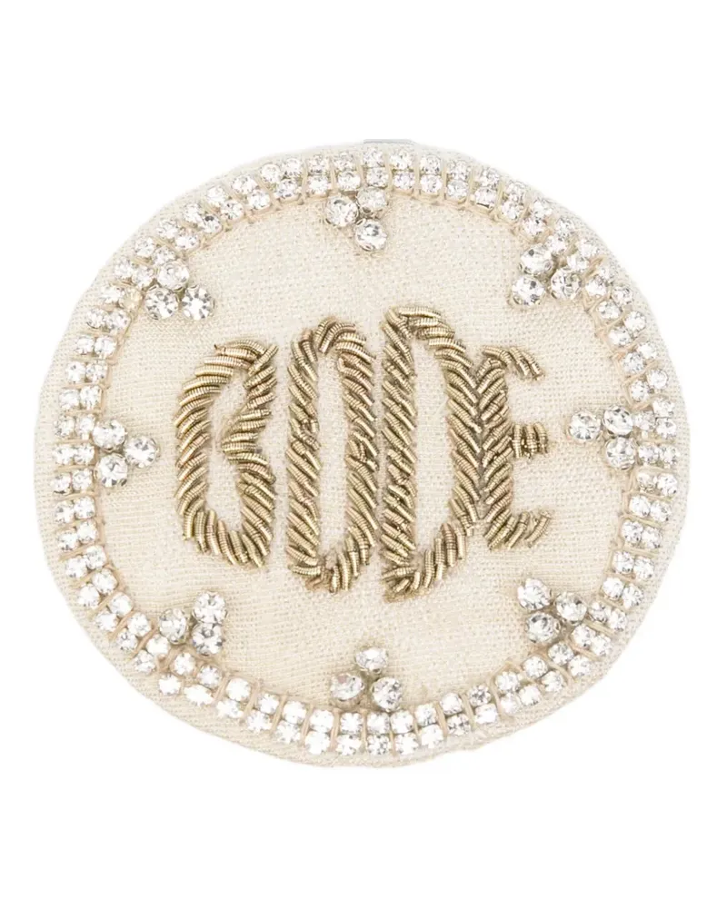 BODE Willow embellished brooch - Nude Nude