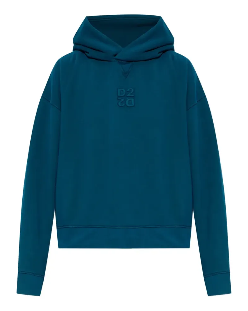 Dsquared2 appliquéd-logo hoodie - Blau Blau