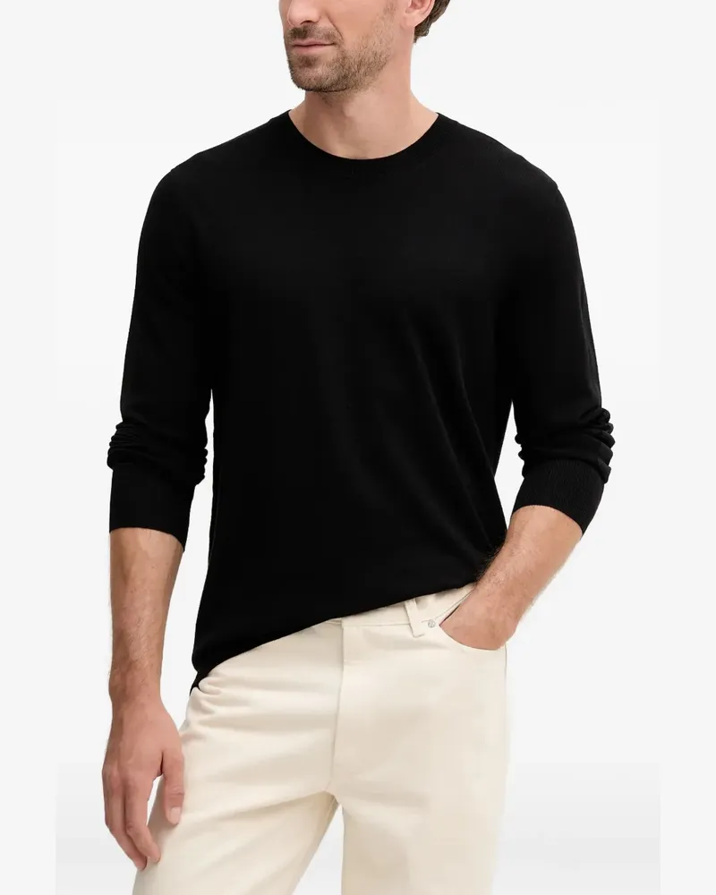 Karl Lagerfeld Rundhals-Top mit Logo - Schwarz Schwarz