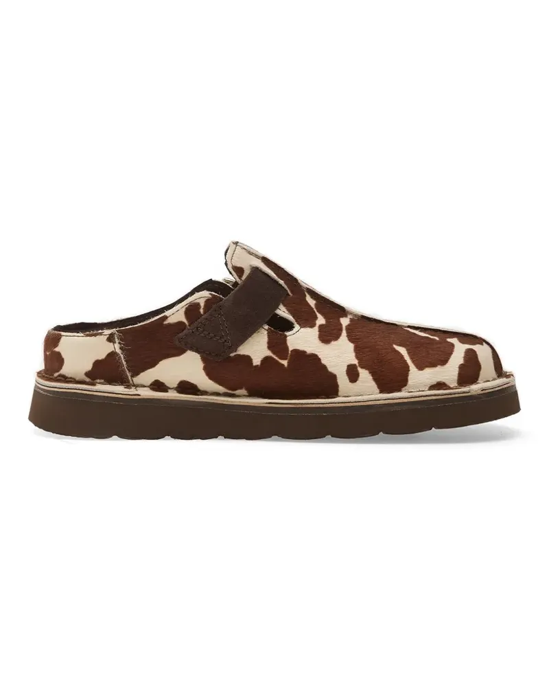 Clarks cow-print buckle-fastening sneakers - Braun Braun