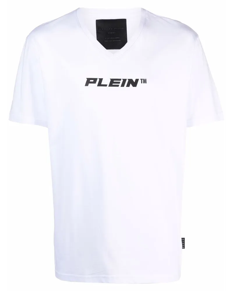 Philipp Plein T-Shirt mit V-Ausschnitt - Weiß Weiß