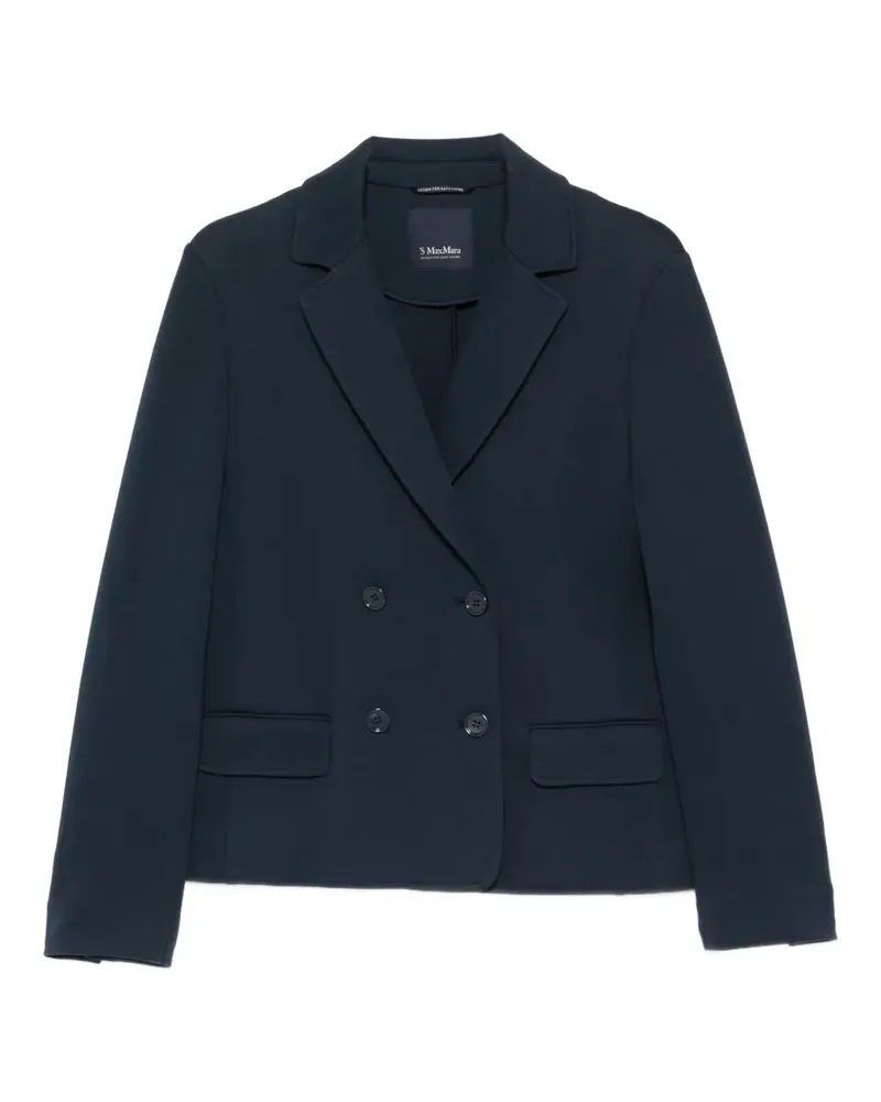 Max Mara double-breasted pocketed jacket - Blau Blau