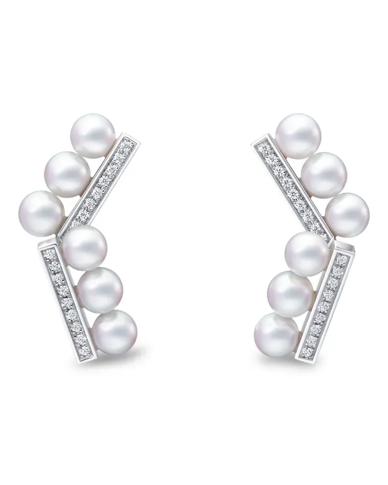 TASAKI Balance Neo pearl and diamond earrings - Silber Silber