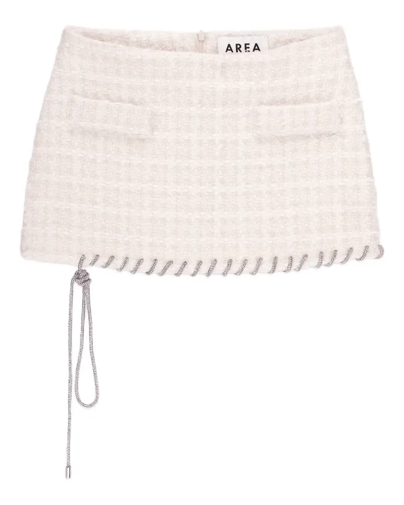 Area tweed-texture mini skirt - Nude Nude