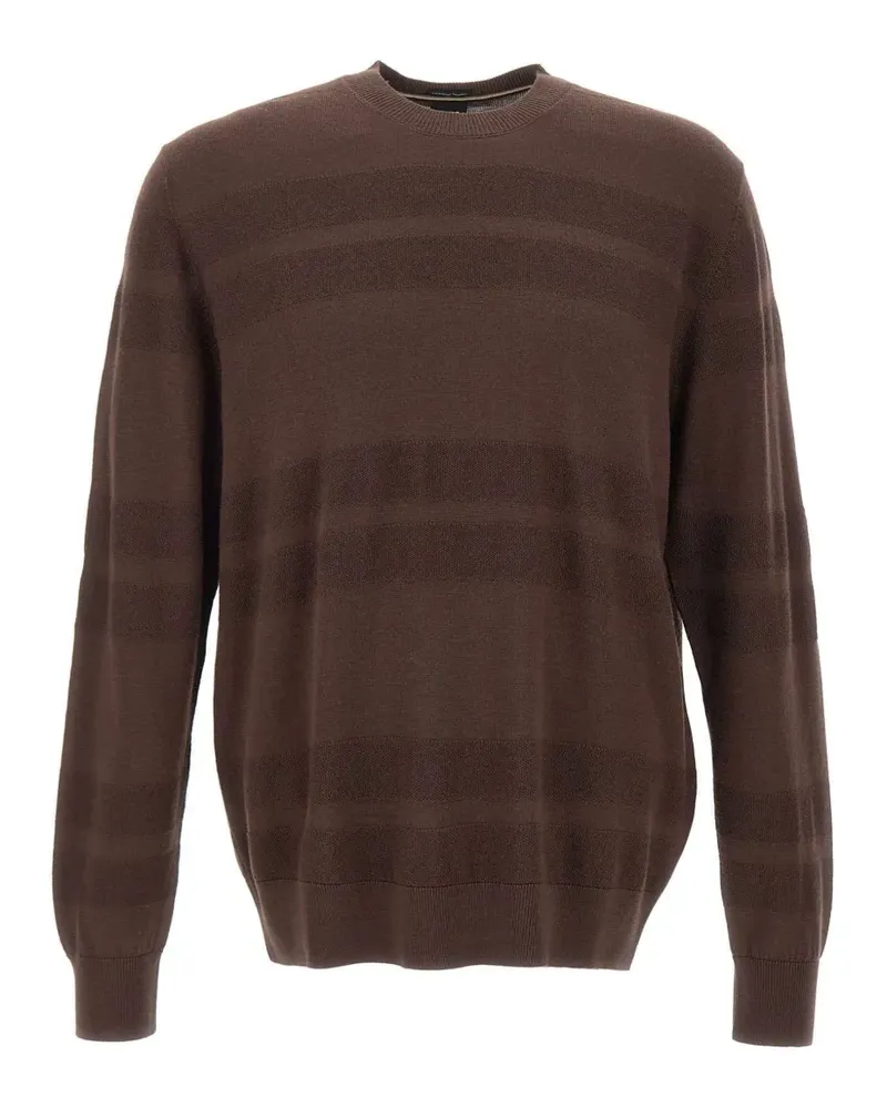 HUGO BOSS horizontal-striped sweater - Braun Braun