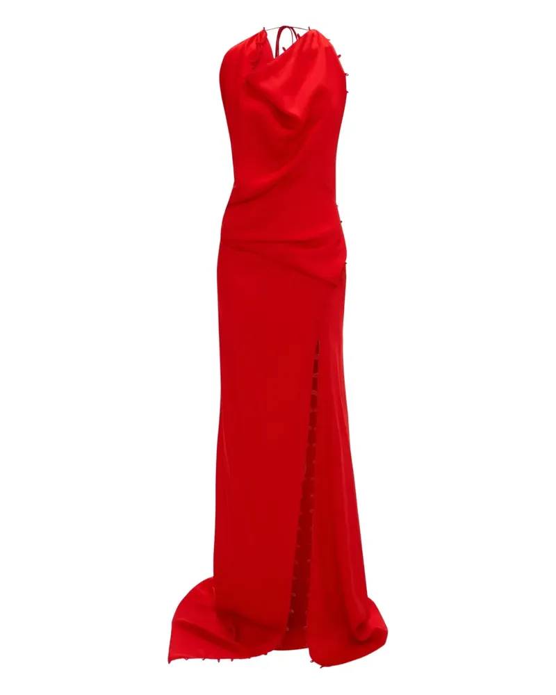 Victoria Beckham Robe mit Rouleaux-Detail - Rot Rot