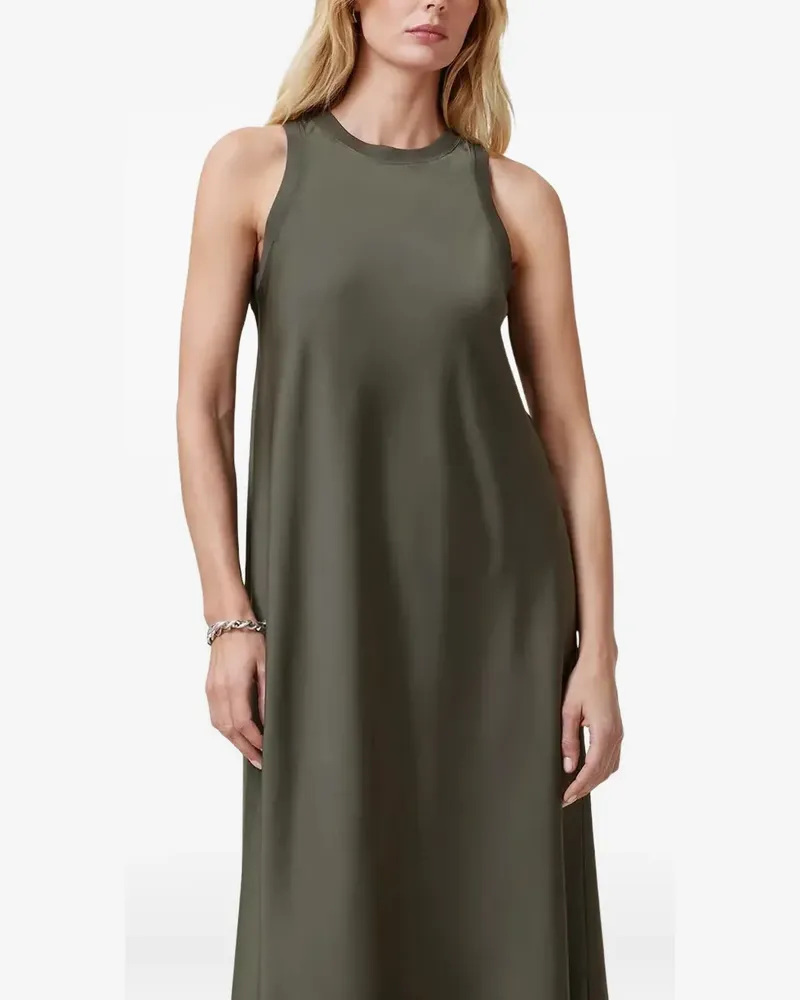 AllSaints Aida Maxikleid in A-Linie - Grün Grün