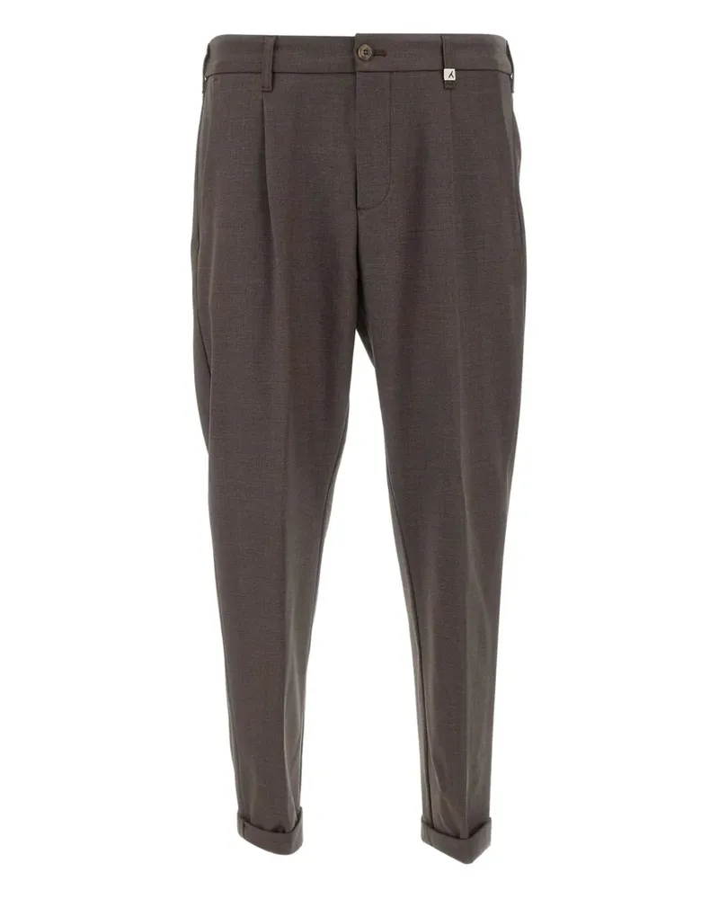 MYTHS Hose mit Bundfalten - Braun Braun