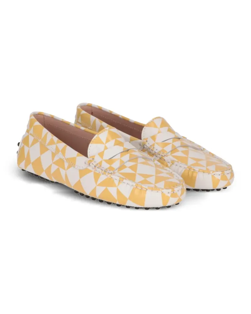 TOD'S Gommino geometric-print loafers - Gelb Gelb
