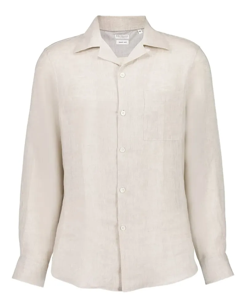 Brunello Cucinelli Hemd aus Leinen - Nude Nude