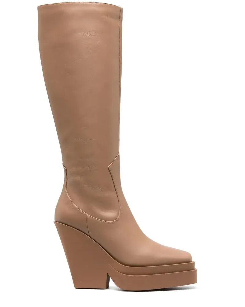 Gia Borghini x Pernille Texan Stiefel 110mm - Nude Nude