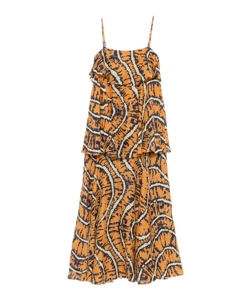 ALEMAIS Maxikleid mit Rüschen - Orange Orange
