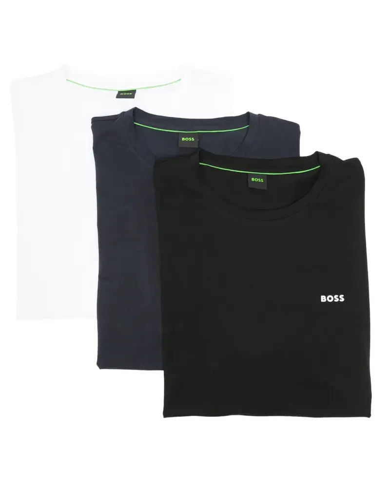 HUGO BOSS T-Shirt mit Logo-Print (3er-Set) - Weiß Weiß