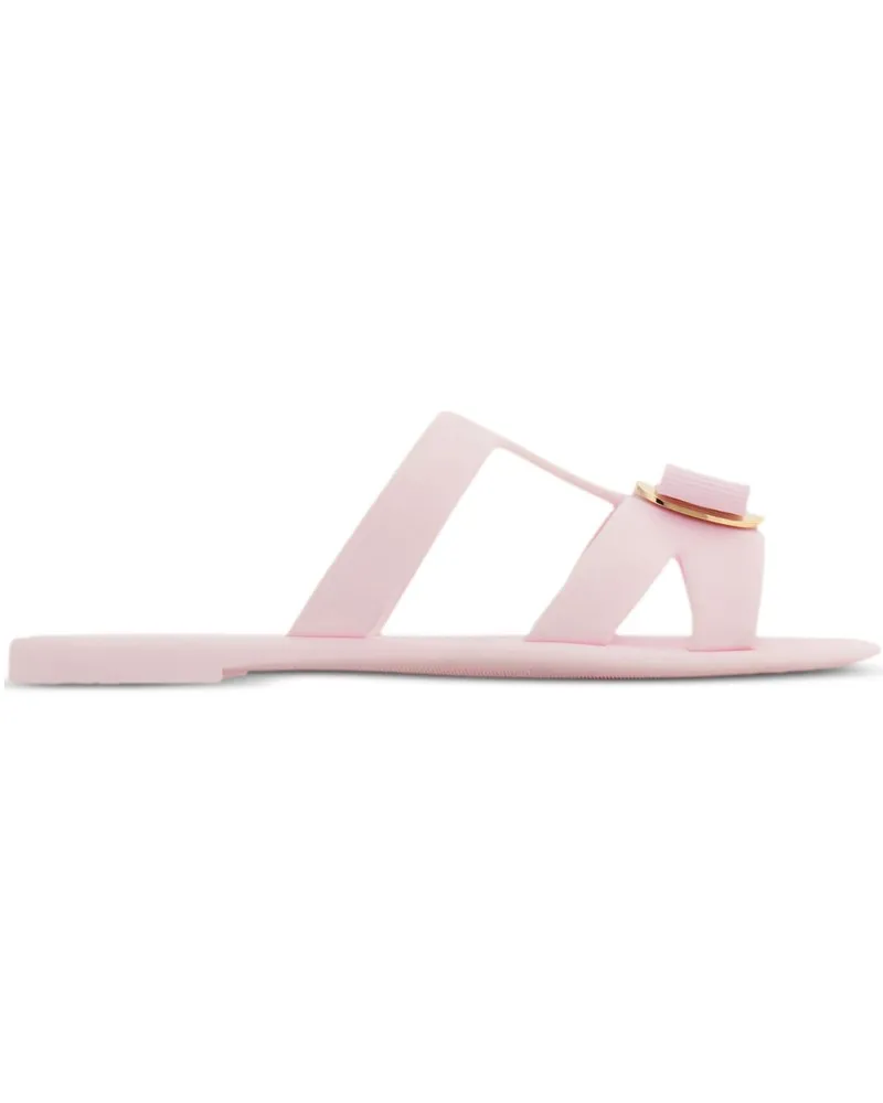 Ferragamo Pantoletten mit New Vara-Schild - Rosa Rosa