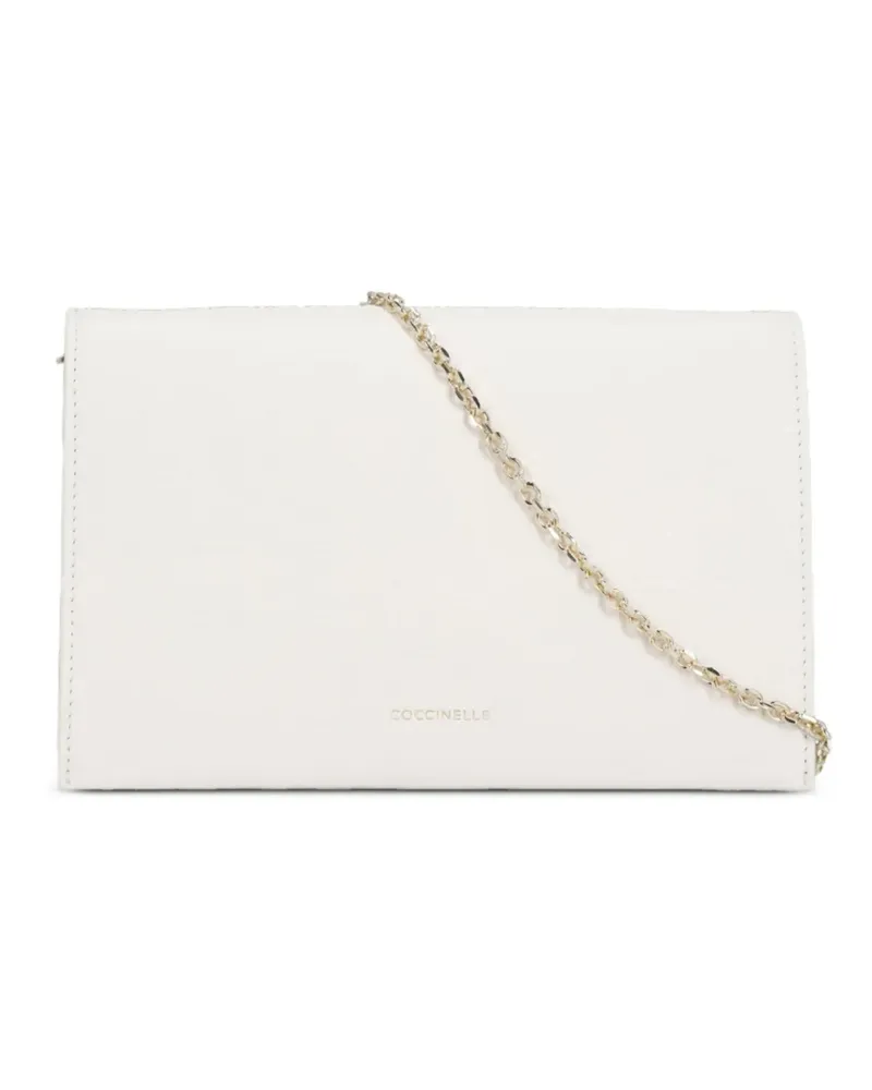 Coccinelle Dandy Umhängetasche aus gekörntem Leder - Weiß Weiß