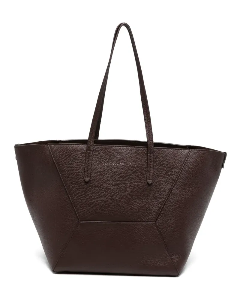 Brunello Cucinelli logo-detail tote bag - Rot Rot