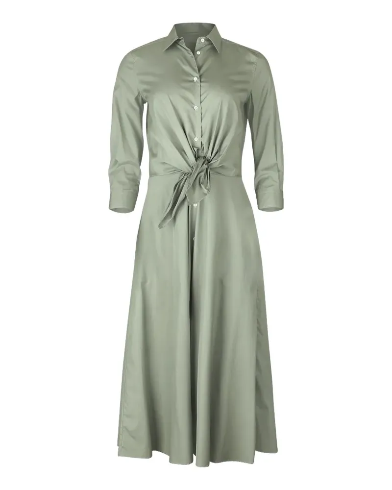 Sara Roka Dralla Midikleid mit Bindegürtel - Grün Grün