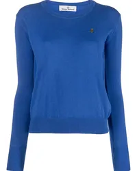 Vivienne Westwood Pullover mit Logo-Stickerei Blau