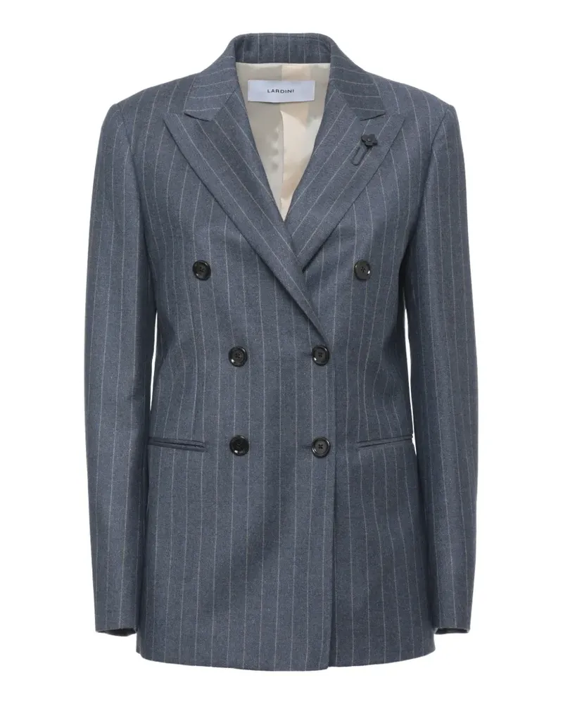 LARDINI pinstripe double-breasted blazer - Blau Blau