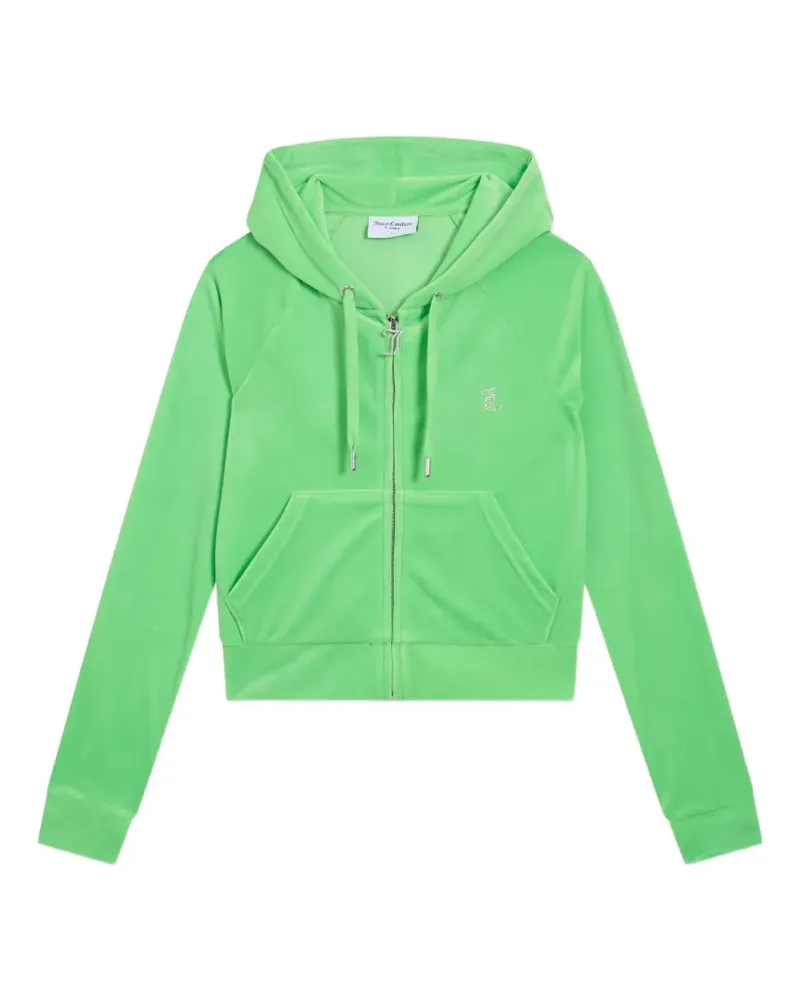 Juicy Couture Velours-Hoodie mit Strass - Grün Grün