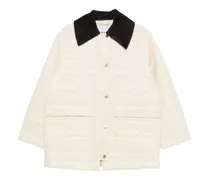 Gesteppte Jacke mit Cordkragen - Nude