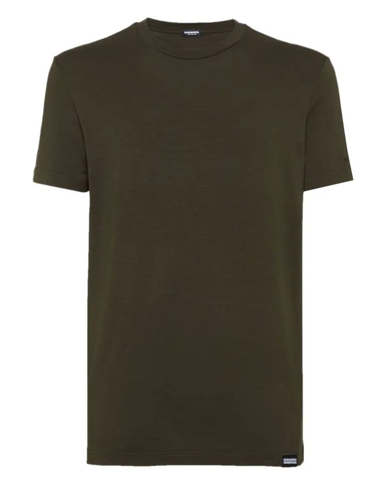 Dsquared2 T-Shirt mit Logo-Stickerei - 302 MILITARY GREEN 302