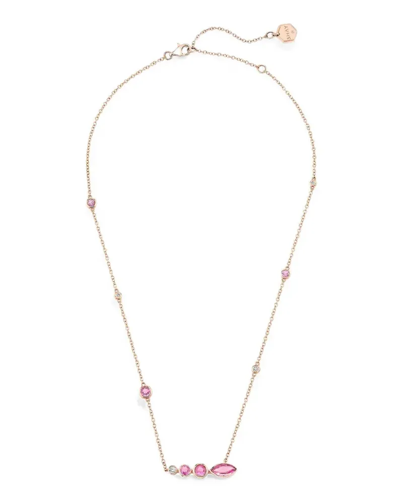 SHAY Riviera Station Halskette mit pinkem Saphir und Diamant - Rosa Rosa
