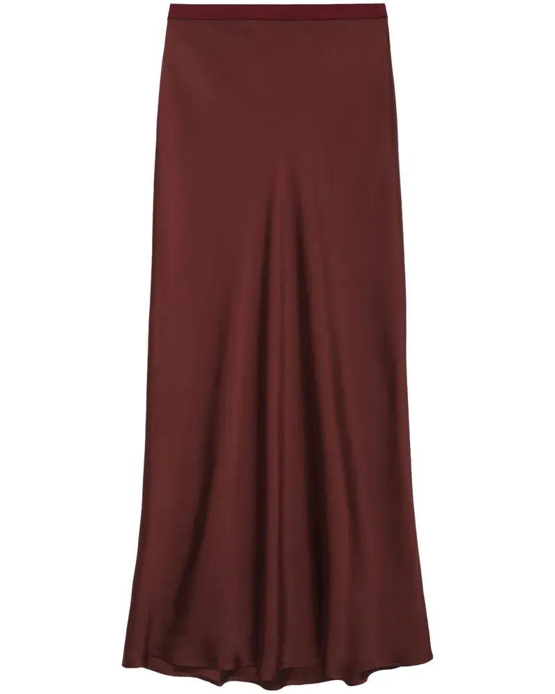 Anine Bing Seidenrock mit hohem Bund - Braun Braun