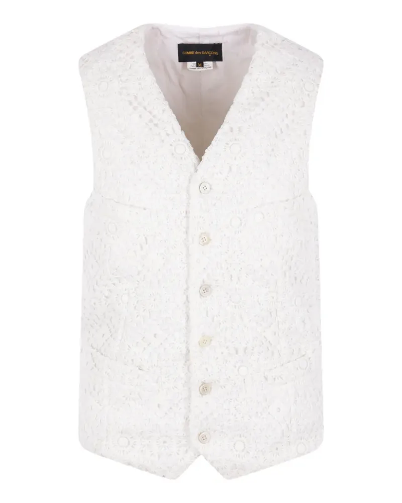 Comme des Garçons crochet-knit waistcoat - Nude Nude
