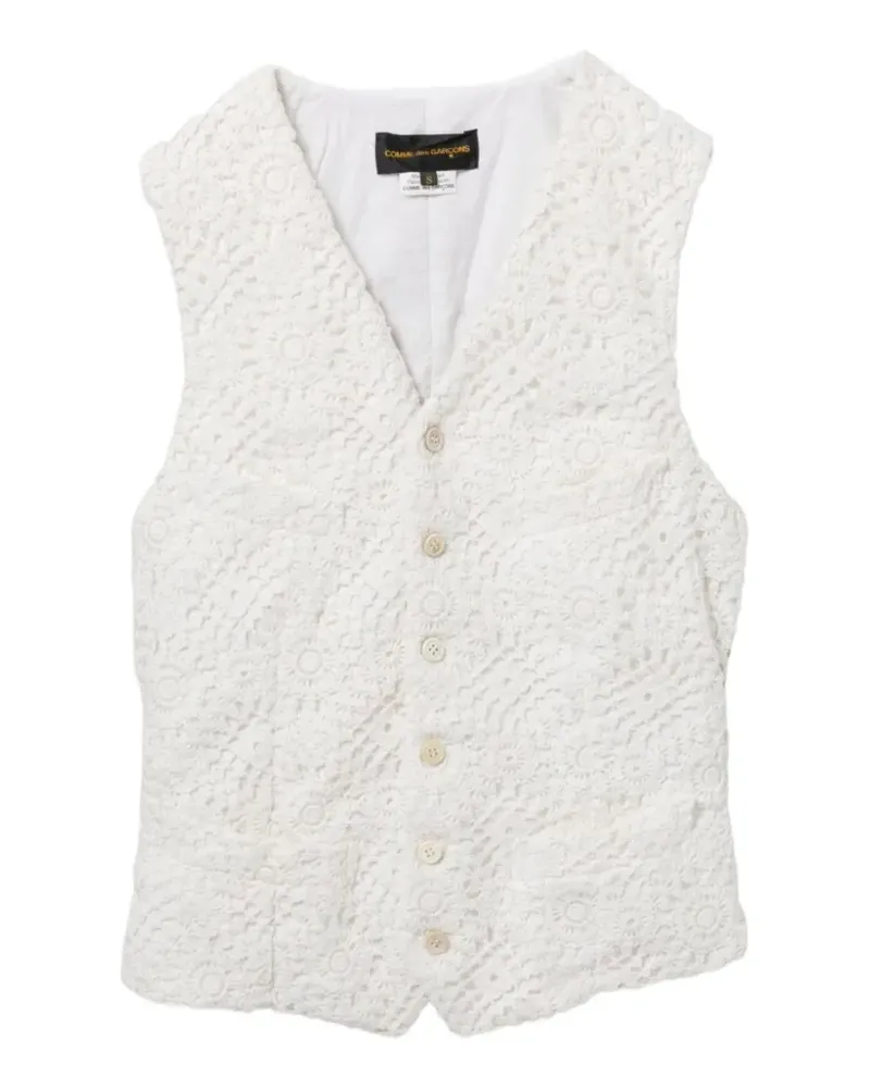 Comme des Garçons Top mit Blumen-Stickereien - Nude Nude