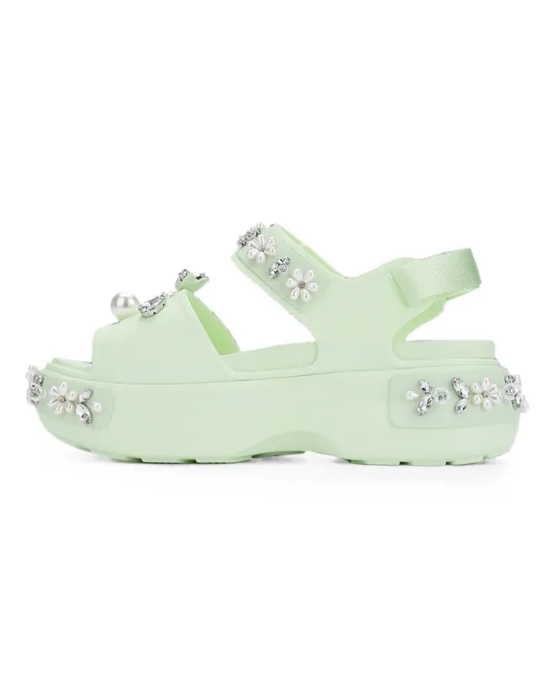 Crocs x Simone Rocha Soho Plateau-Sandalen mit Kristallen - Grün Grün